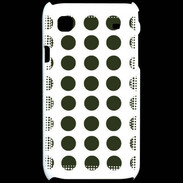Coque Samsung Galaxy S pois vert foncé
