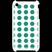 Coque iPhone 3G / 3GS pois vert d'eau