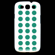 Coque Samsung Galaxy S3 pois vert d'eau