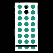Coque Sony Xperia P pois vert d'eau