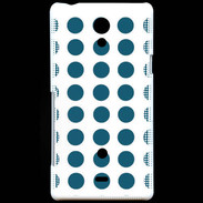 Coque Sony Xperia T pois turquoise