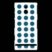 Coque Sony Xperia P pois turquoise