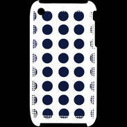 Coque iPhone 3G / 3GS pois bleu marine