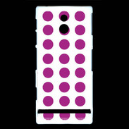 Coque Sony Xperia P pois magenta