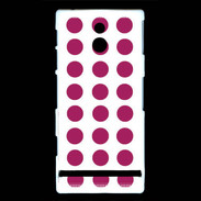 Coque Sony Xperia P pois framboise