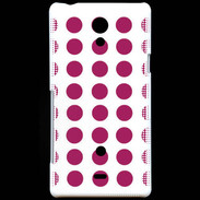 Coque Sony Xperia T pois framboise