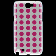 Coque Samsung Galaxy Note 2 pois gris & framboise