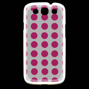 Coque Samsung Galaxy S3 pois gris & framboise