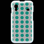 Coque Samsung ACE S5830 pois gris & turquoise