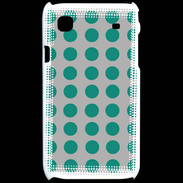 Coque Samsung Galaxy S pois gris & turquoise