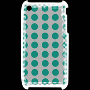 Coque iPhone 3G / 3GS pois gris & turquoise
