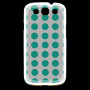 Coque Samsung Galaxy S3 pois gris & turquoise