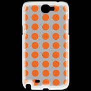 Coque Samsung Galaxy Note 2 pois gris & orange