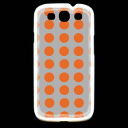 Coque Samsung Galaxy S3 pois gris & orange