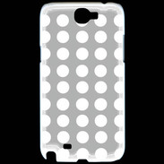 Coque Samsung Galaxy Note 2 pois gris & blanc
