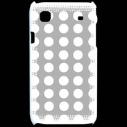 Coque Samsung Galaxy S pois gris & blanc