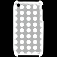 Coque iPhone 3G / 3GS pois gris & blanc