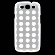 Coque Samsung Galaxy S3 pois gris & blanc