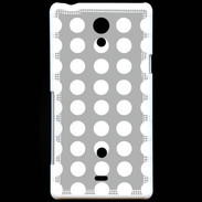 Coque Sony Xperia T pois gris & blanc