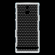 Coque Sony Xperia P pois noir & blanc