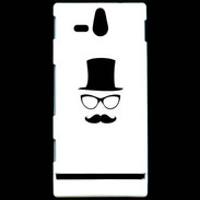 Coque SONY Xperia U chapeau moustache
