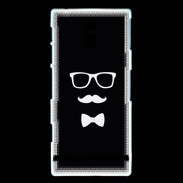 Coque Sony Xperia P moustache & noeud 1