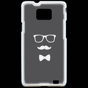 Coque Samsung Galaxy S2 moustache & noeud 2