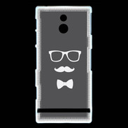 Coque Sony Xperia P moustache & noeud 2
