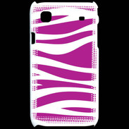 Coque Samsung Galaxy S zèbre rose & blanc