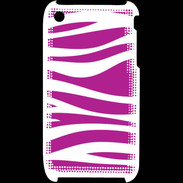 Coque iPhone 3G / 3GS zèbre rose & blanc