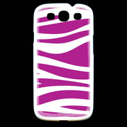 Coque Samsung Galaxy S3 zèbre rose & blanc