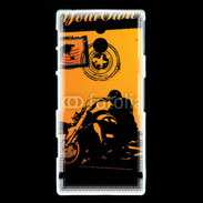 Coque Sony Xperia P motorcycle rider background