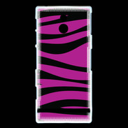 Coque Sony Xperia P zèbre rose & noir