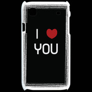 Coque Samsung Galaxy S I love you noir