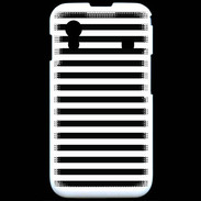 Coque Samsung ACE S5830 rayures noires et blanches