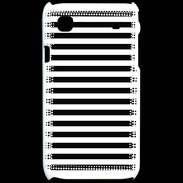 Coque Samsung Galaxy S rayures noires et blanches