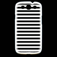 Coque Samsung Galaxy S3 rayures noires et blanches