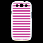 Coque Samsung Galaxy S3 rayures blanches et roses