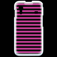 Coque Samsung ACE S5830 rayures noires et roses