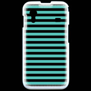 Coque Samsung ACE S5830 rayures noires et bleues