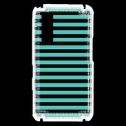 Coque Samsung Player One rayures noires et bleues