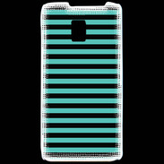Coque LG P990 rayures noires et bleues