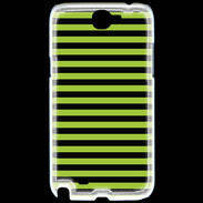 Coque Samsung Galaxy Note 2 rayures noires et vertes
