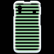 Coque Samsung ACE S5830 rayures vert d'eau et noires