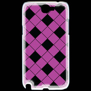 Coque Samsung Galaxy Note 2 losange noir & rose
