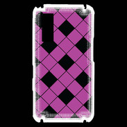 Coque Samsung Player One losange noir & rose