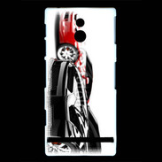 Coque Sony Xperia P Voiture noire