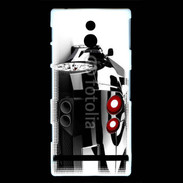 Coque Sony Xperia P Voiture de course noire