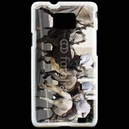 Coque Samsung Galaxy S2 Abrivado Chevaux et taureaux