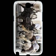 Coque Samsung Galaxy Note 2 Abrivado Chevaux et taureaux